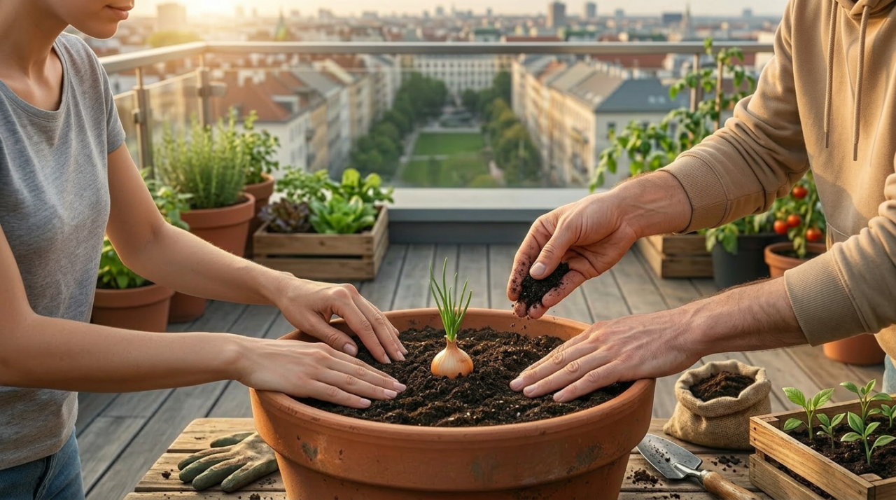 Coltiviamo – Vivere Sostenibile: segreti per un orto in contenitore con cipolle