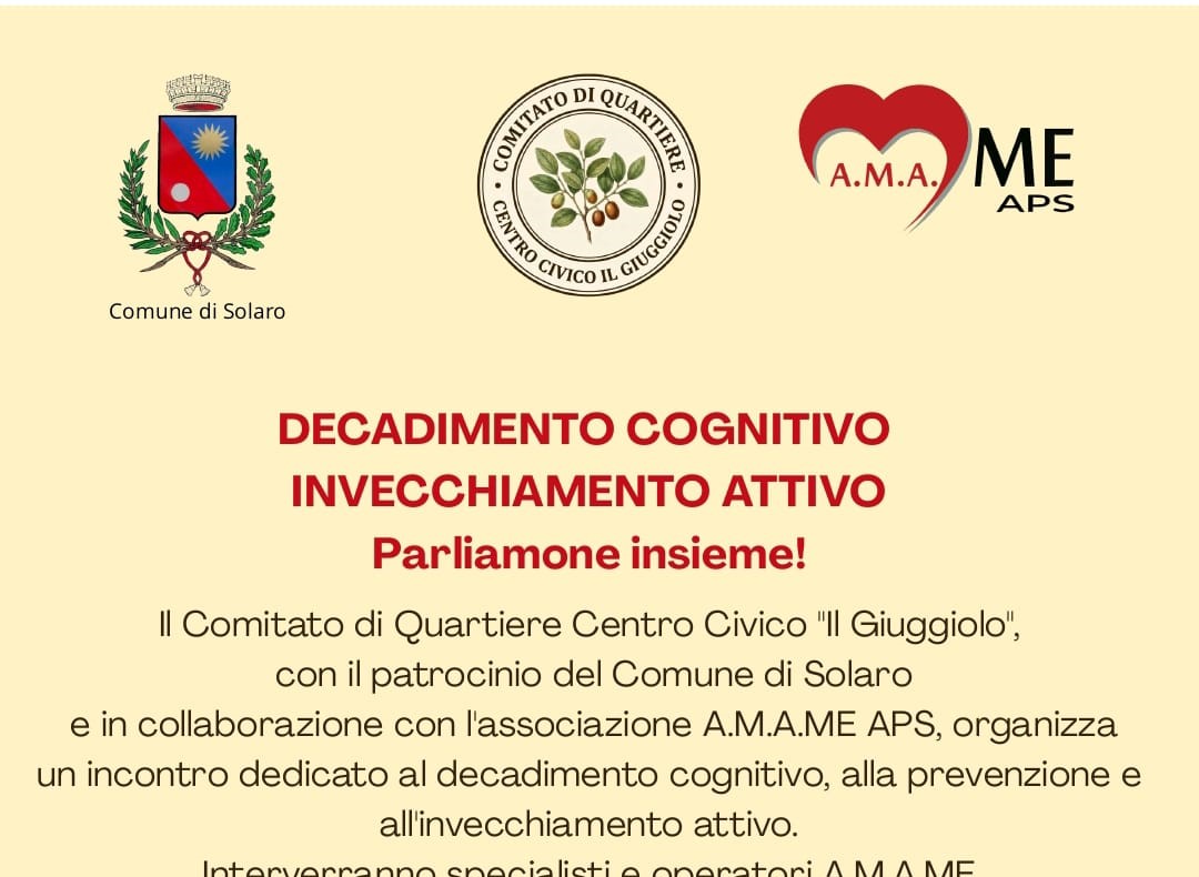 Decadimento cognitivo e invecchiamento attivo: un incontro a Solaro