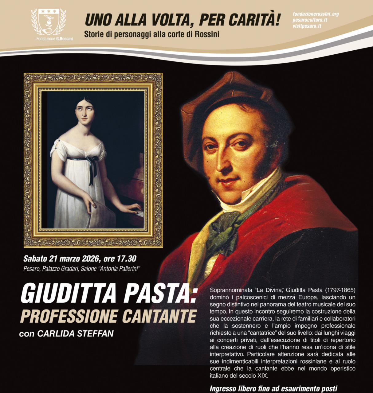 Giuditta Pasta, un’icona riscoperta a Pesaro