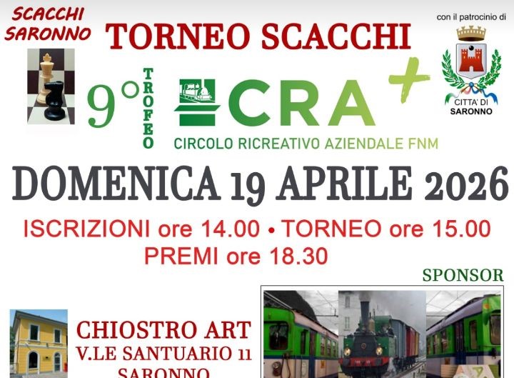 Scacchi al chiostro di viale Santuario: al via il nono trofeo Cra