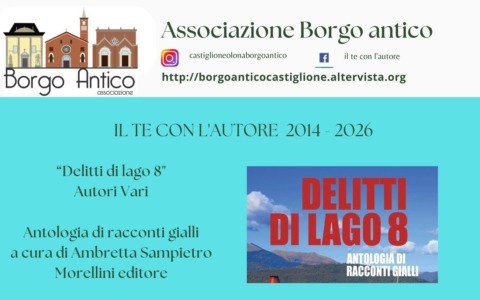 A Castiglione Olona, il ciclo “Te con l’autore” presenta “Delitti di Lago 8”
