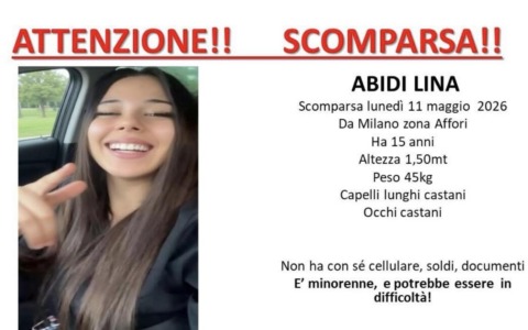 Ricerca di Lina Abidi, 15enne scomparsa da Milano l’11 maggio
