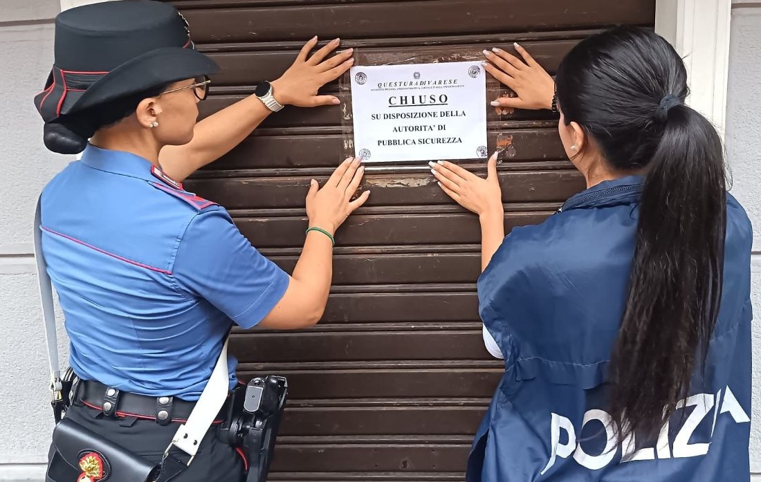 Chiusura temporanea del bar disposta dal Questore
