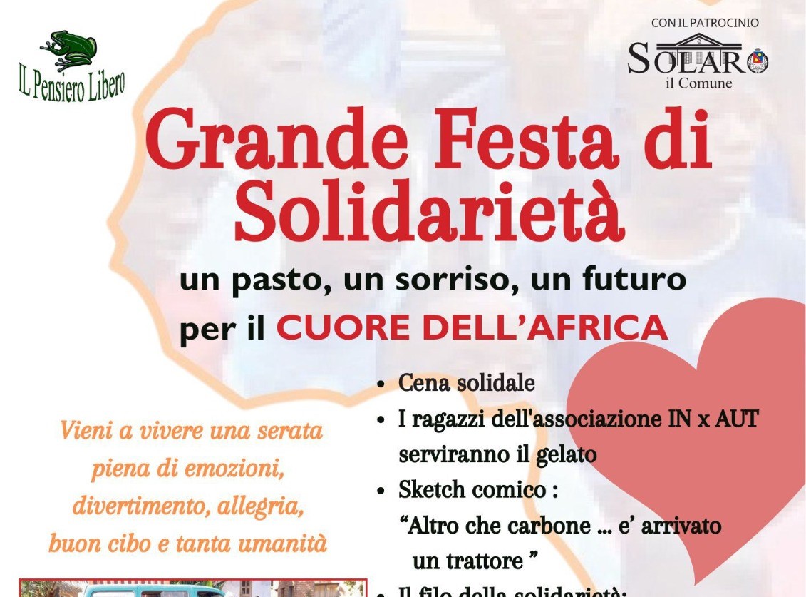 Festa di solidarietà per i bambini della Repubblica Centrafricana