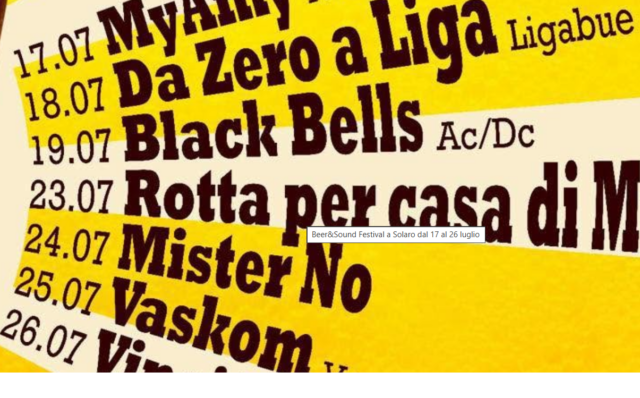 Il Beer&Sound festival torna questo fine settimana